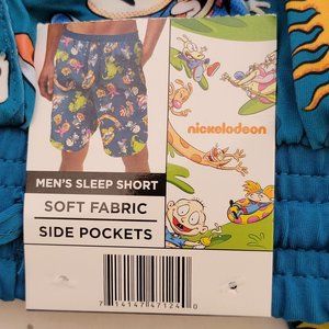 New SpongeBob Rugrat Soft Fabric Side Pockets Sleep PJ Shorts Lounge Jam XXL 2XL